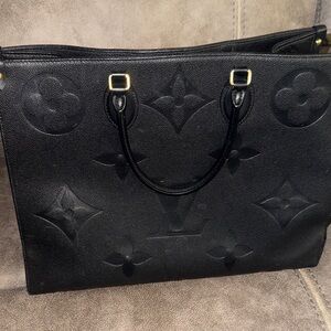 Louis Vuitton Black Embossed Tote